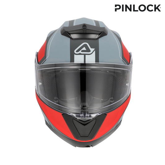 ACERBIS-Casco modulare Serel 2206 Grigio/Rosso XL