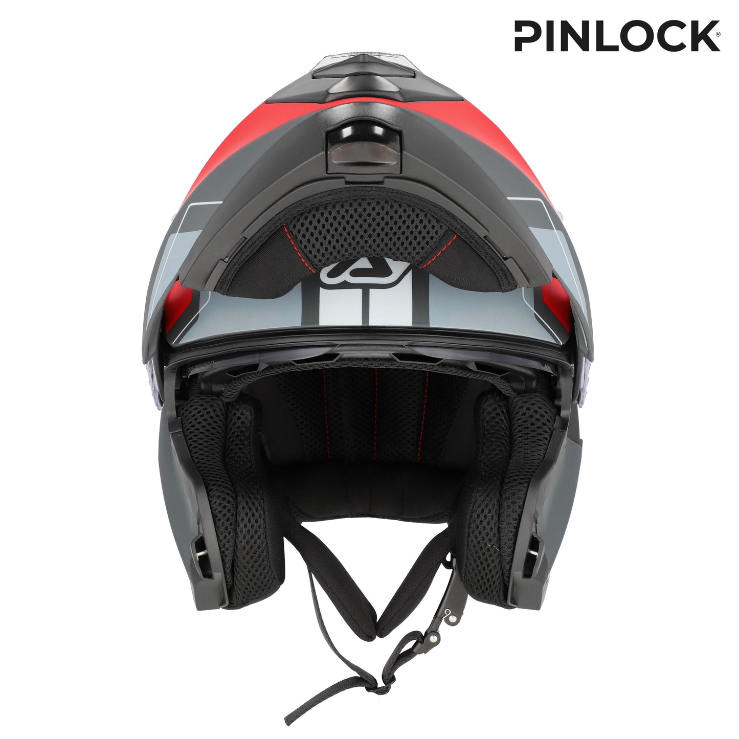 ACERBIS-Casco modulare Serel 2206 Grigio/Rosso L