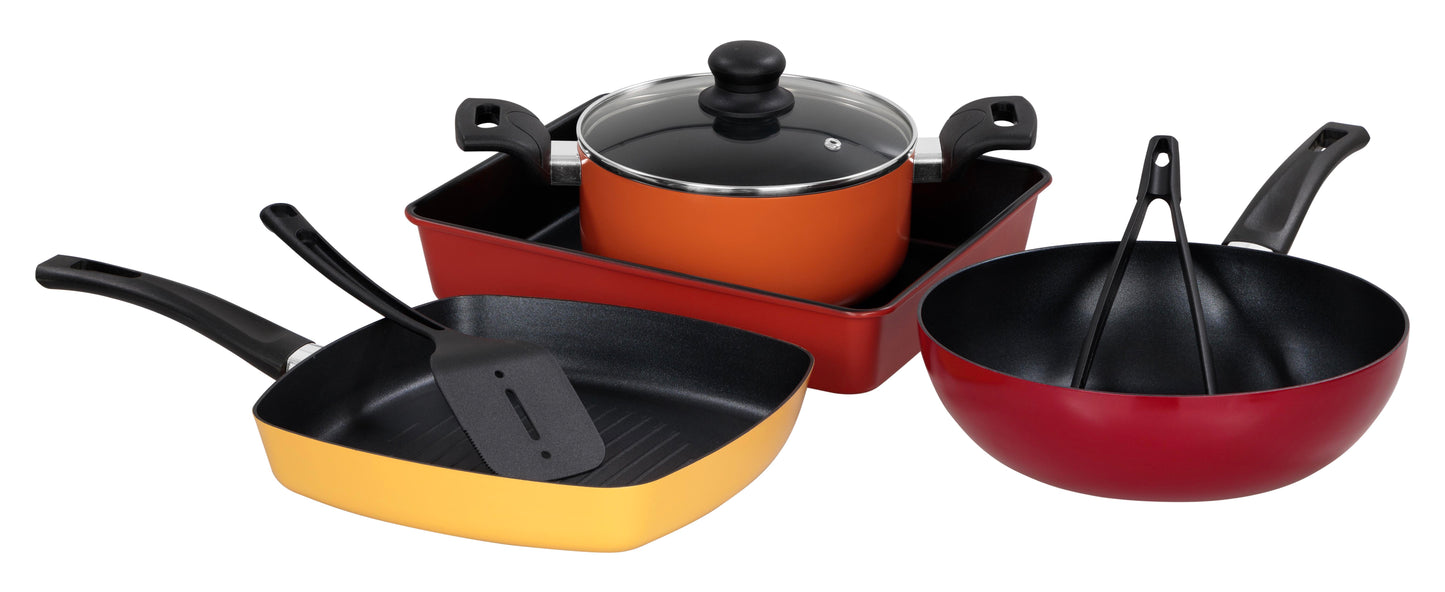 Batteria di 7 Pezzi Medua Colorati