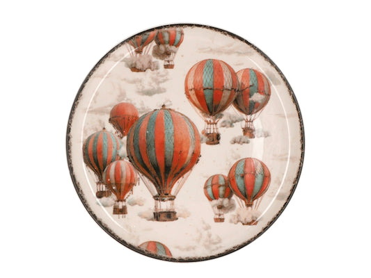 Alzata Natalizia Sky Voyager in Stoneware Ø 26 cm - Piatto da Portata con Piedistallo, Decorazione per Torte, Dolci e Dessert H&H