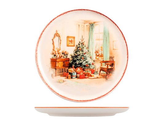 Servizio Piatti Natalizio Xmas Memories 18 Pezzi in Stoneware - Set Tavola per 6 Persone con Piatti Piani, Fondi e Dessert, Collezione Nordic Christmas H&H