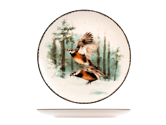 Servizio Piatti Wild Nature 18 Pezzi in Stoneware - Set Tavola per 6 Persone con Piatti Piani, Fondi e Dessert, Design Coupe Elegante Ispirato alla Natura H&H