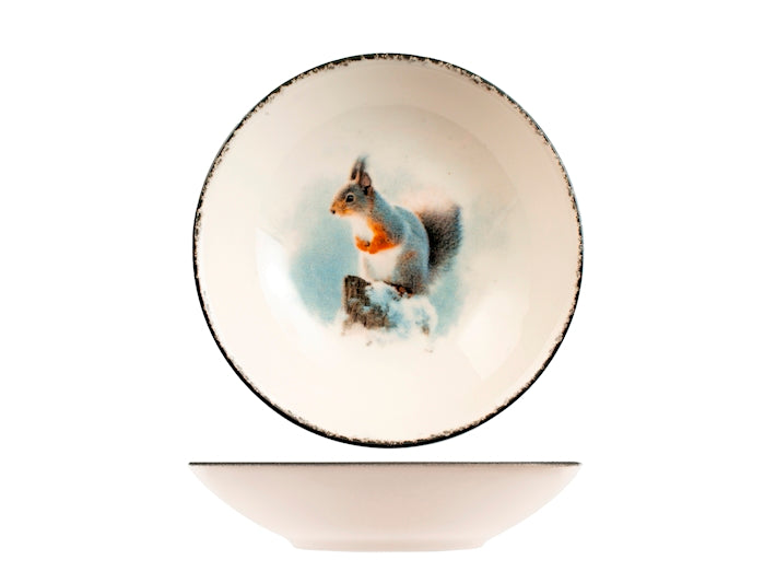 Servizio Piatti Natalizio Frost Morning 18 Pezzi in Stoneware - Set Tavola per 6 Persone con Piatti Piani, Fondi e Dessert, Design Coupe Elegante e Invernale H&H
