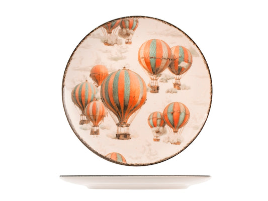 Servizio Piatti Sky Voyager 18 Pezzi in Stoneware - Set Tavola per 6 Persone con Piatti Piani, Fondi e Dessert, Design Coupe Moderno ed Elegante H&H