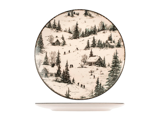 Servizio Piatti White Silence 18 Pezzi in Stoneware - Set Tavola per 6 Persone con Piatti Piani, Fondi e Dessert, Design Coupe Elegante e Raffinato H&H