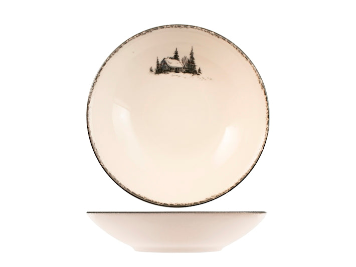 Servizio Piatti White Silence 18 Pezzi in Stoneware - Set Tavola per 6 Persone con Piatti Piani, Fondi e Dessert, Design Coupe Elegante e Raffinato H&H