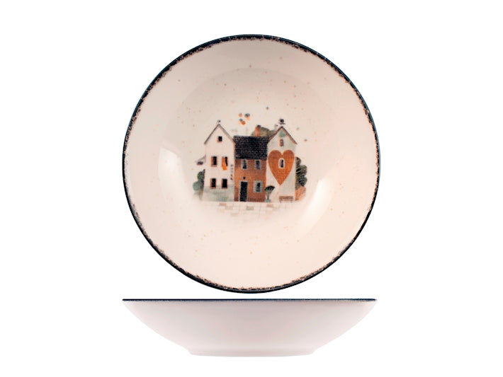 Servizio Piatti Golden Alley 18 Pezzi in Stoneware - Set Tavola per 6 Persone con Piatti Piani, Fondi e Dessert, Design Coupe Elegante e Raffinato H&H