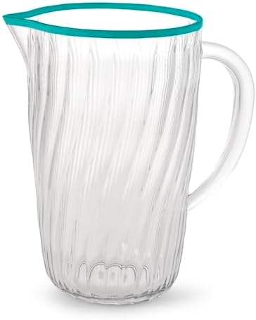 Brocca in acrilico trasparente con ring colorato lt2,4H&H