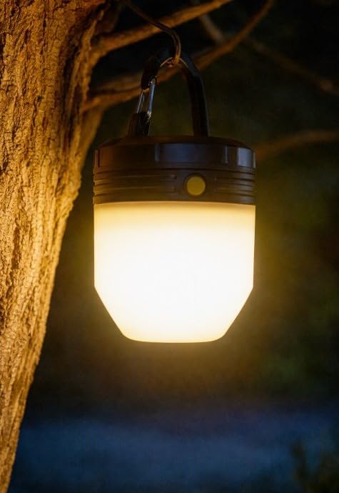 Torcia da Campeggio LED in Display Luce Bianca con Gancio Pieghevole e Funzione SOS
