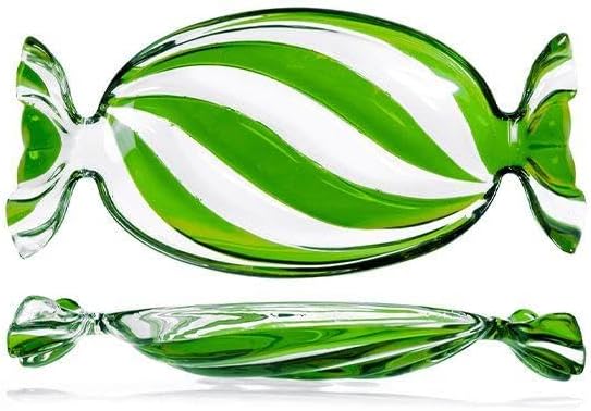 Piatto a forma di Caramella Verde 20X9X2.5H&H