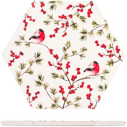 Sottopentola in ceramica decorato PettirossiH&H