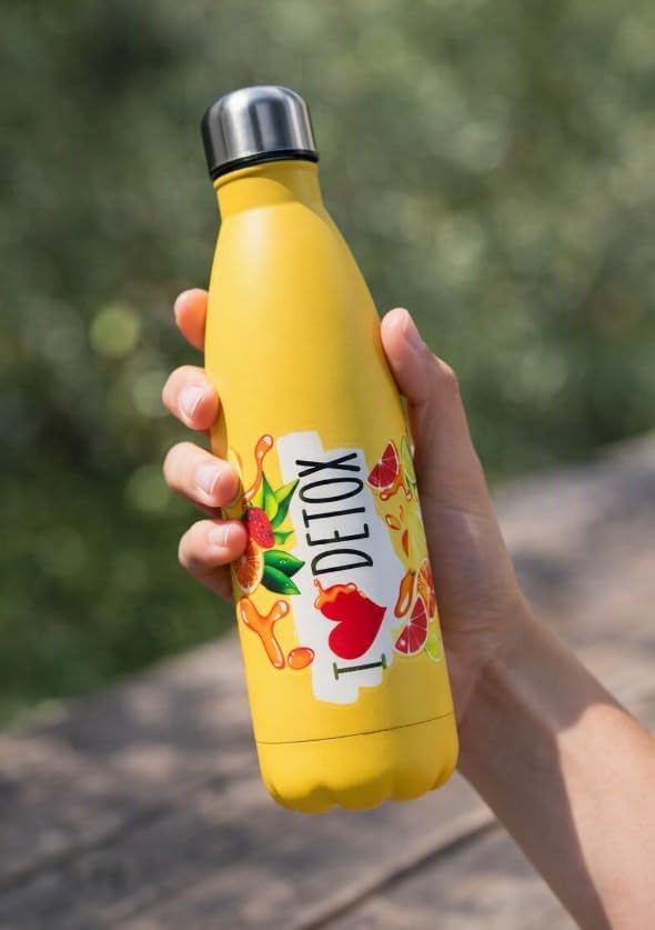 Bottiglia Termica Brandani 500 ml Gialla in Acciaio Inox con Chiusura Ermetica