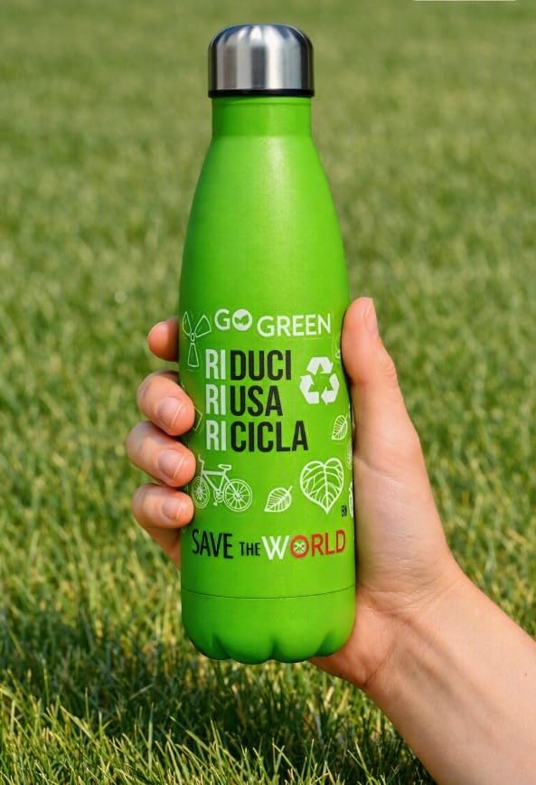 Bottiglia Termica Brandani 500 ml Verde in Acciaio Inox con Chiusura Ermetica