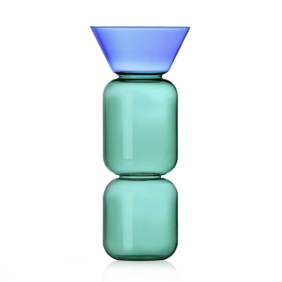 Ichendorf Vaso Ichendorf Gelée petrolio/azzurro - grande