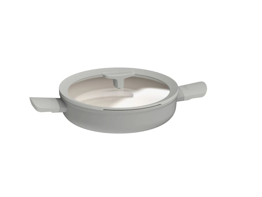 Tegame 2 manici con coperchio antiaderente balance moonmist grigio 26 cm