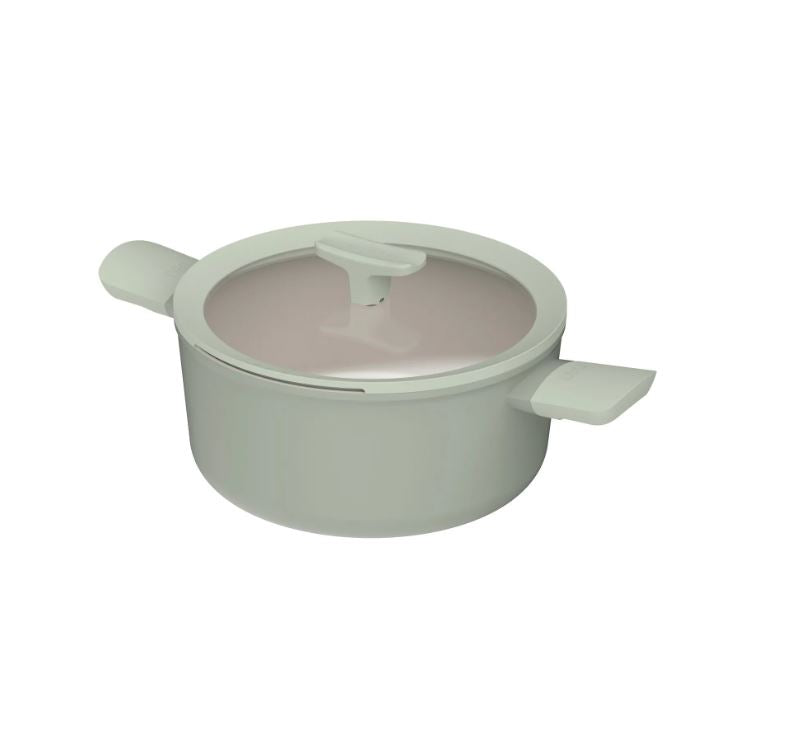 Casseruola antiaderente con coperchio balance sage verde salvia 24x11,50 cm