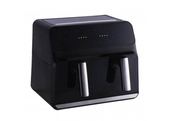 Friggitrice ad aria digitale 9 l con pannello divisorio timer e termostato regolabile