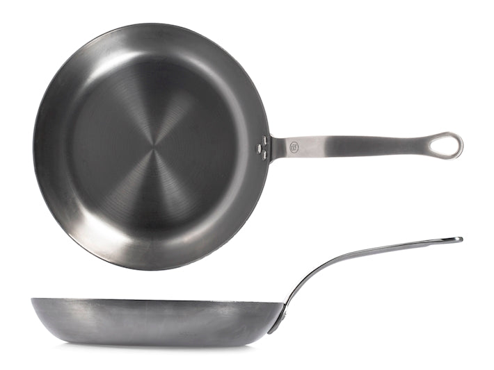 Padella in ferro con manico in acciaio inox diametro cm 28