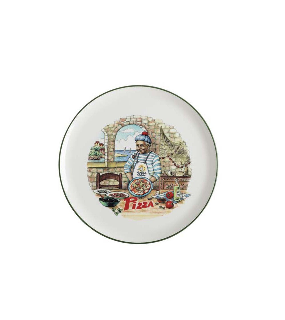 Piatto pizza in ceramica 32 cm quattro stagioni
