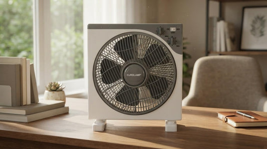 Ventilatore Box Fan Quadrato Ø37 cm 45W - Bianco/Grigio