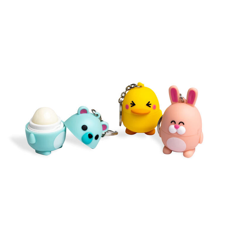 Balsamo Labbra alla Fragola con Portachiavi MARTINELIA World Animals – Coniglietto Rosa