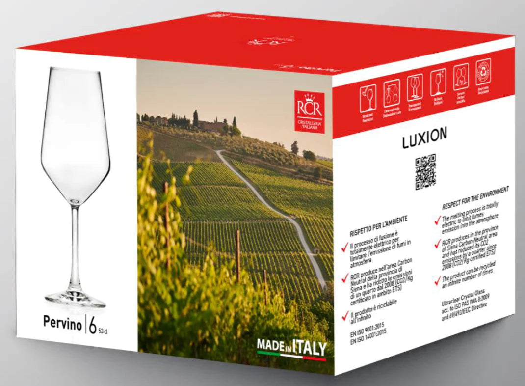 RCR Cristalleria Italiana Set sei calici pervino cl 53