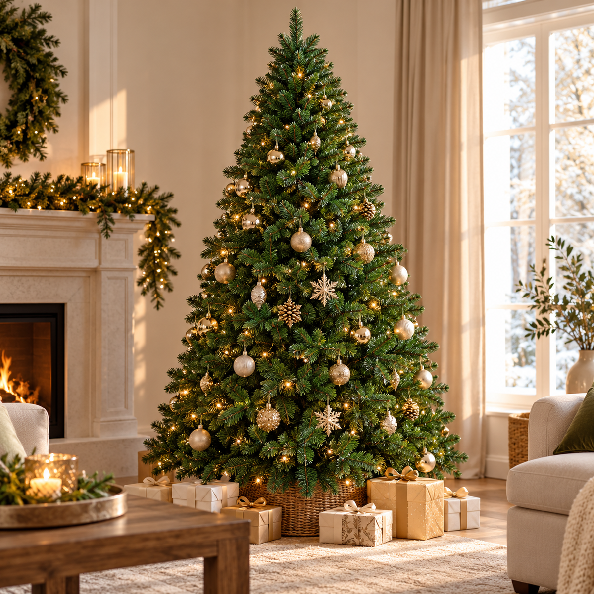Albero di Natale artificiale Abete alto 180 cm, 842 punte