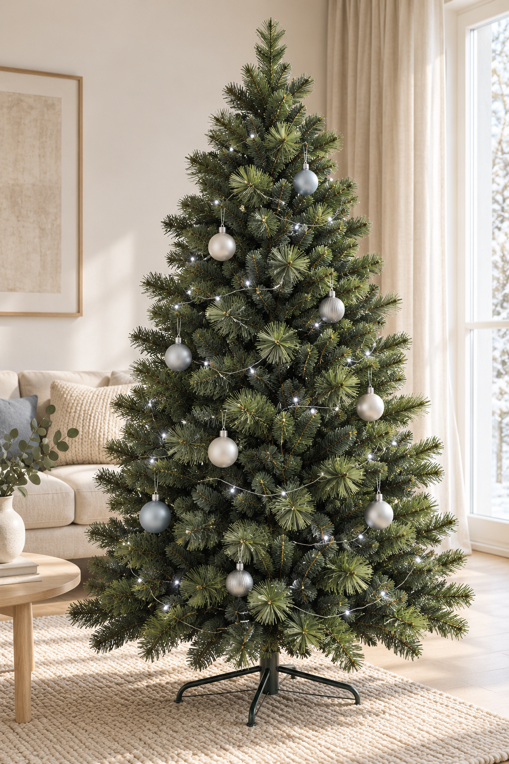Albero di Natale artificiale La Plata alto 180 cm, 1024 rami, PP e PVC