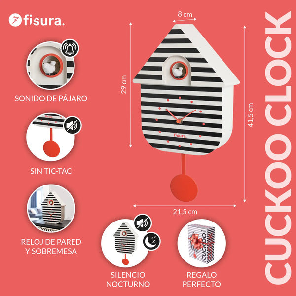 FISURA Orologio a cucù a righe