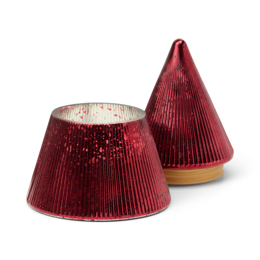 Candela Natalizia "Winter Berry" 198g Albero Rosso a Strati (Red Stacked Tree Candle)