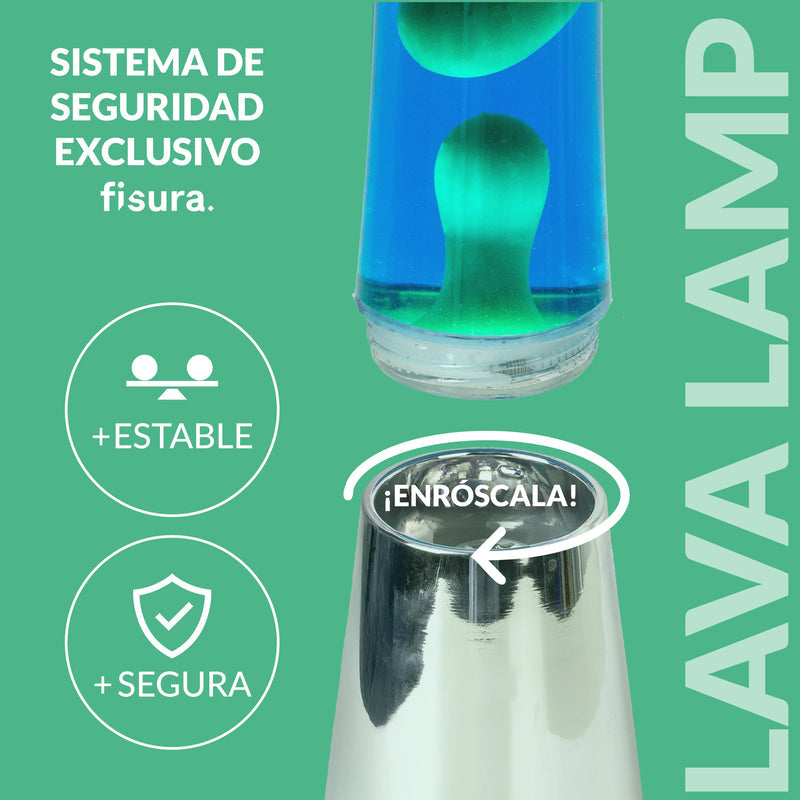 FISURA Lampada lava verde e blu