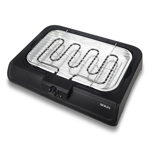 Sogo Barbecue Elettrico 2 in 1 da Tavolo + Supporto