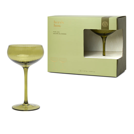 The Lou - Bicchiere Coupe - Set Da 2 Colore Oliva