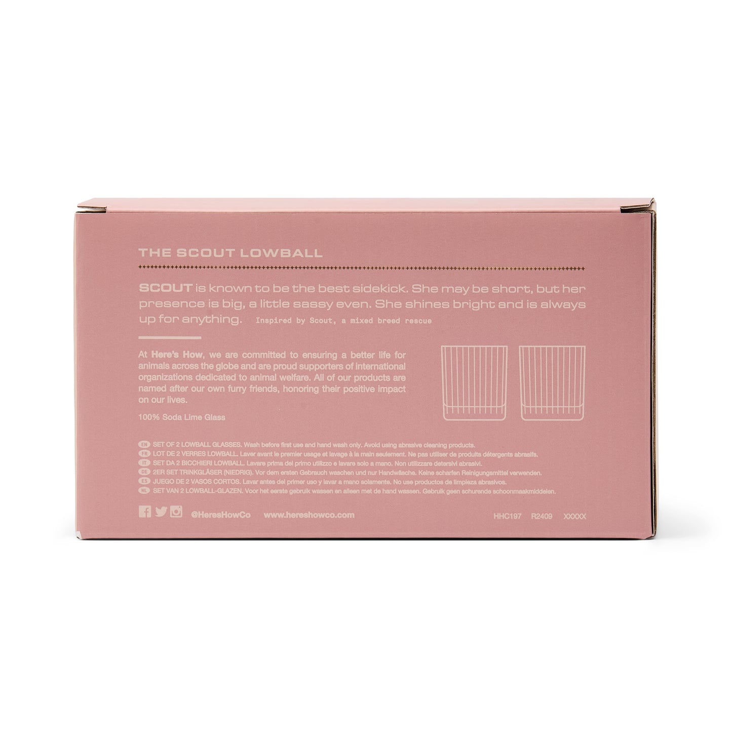 Bicchieri Lowball Scout Set da 2 - Colore Blush
