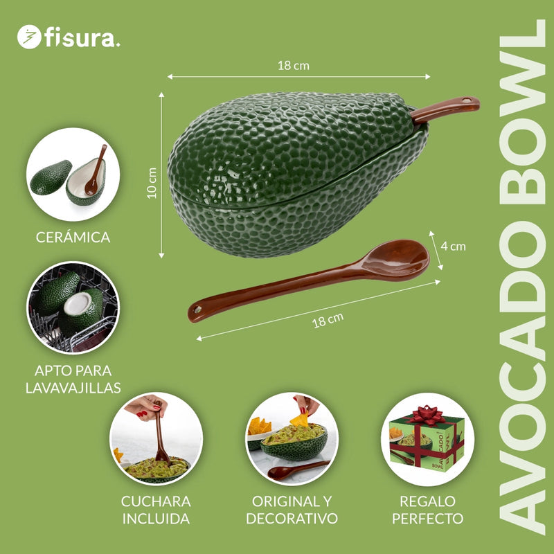 FISURA Bowl a forma di avocado