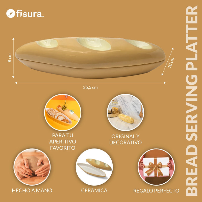 FISURA Antipastiera a forma di pezzo di pane