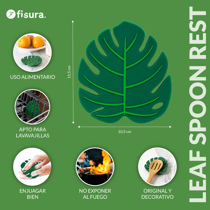 FISURA Poggiamestolo a forma di foglia