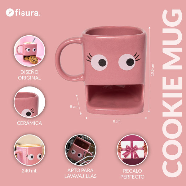 FISURA Tazza portabiscotto con scritta "Bite me"