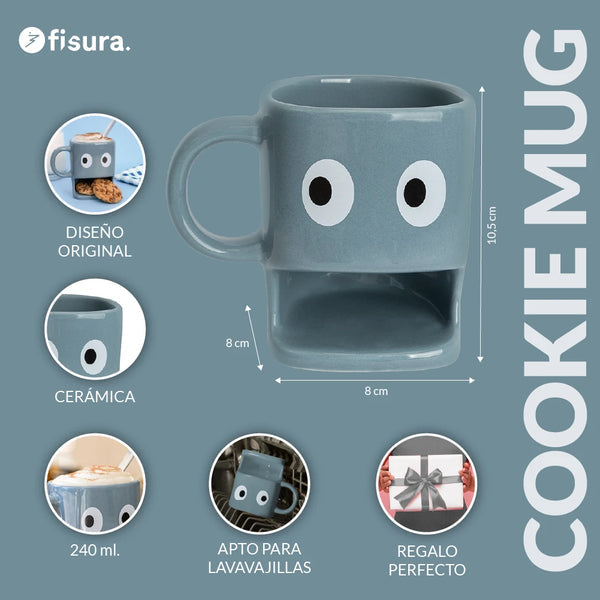 FISURA Tazza portabiscotti blu
