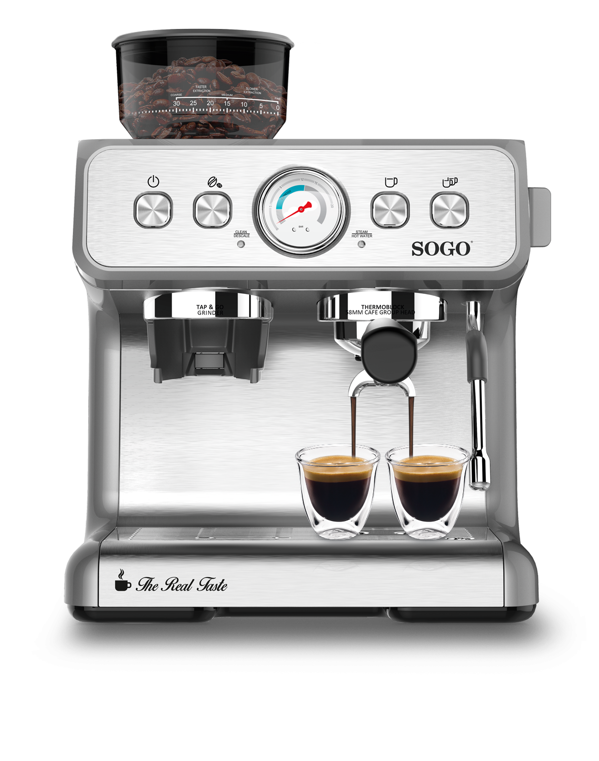 SOGO Macchina da caffè espresso "the real taste" - 15 bar