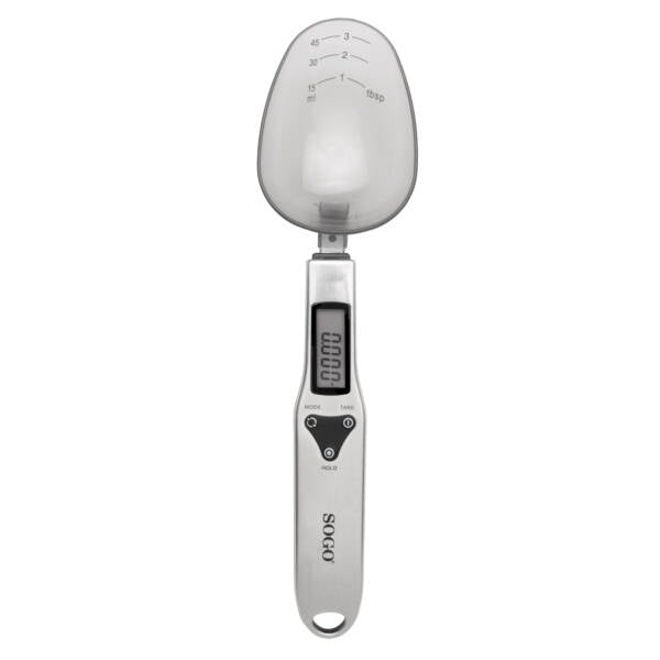 Bilancia Digitale a Cucchiaio da Cucina 300 g, Precisione 0,1 g, Display LCD, Cucchiaio Rimovibile Senza BPA, Funzione Tara e Spegnimento Automatico