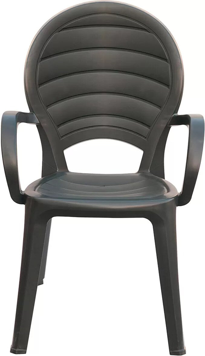 Set 4 Poltrone PALOMA Antracite impilabile