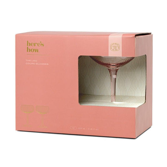 The Lou Bicchiere Coupe - Set da 2 Colore Rosa Blush
