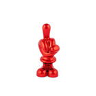 Funky -- Scultura Pop Scacciaguai in Resina - Dito Medio Rosso - h.12