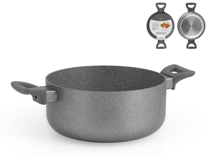casseruola 2 manici stone grey cm 20 indH&H
