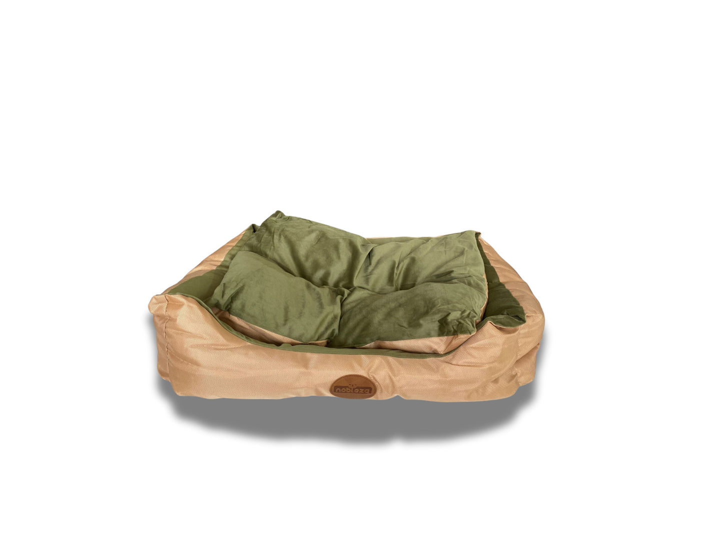 Cuccia in velluto beige e verde PV L66*W59*H23cm Nobleza