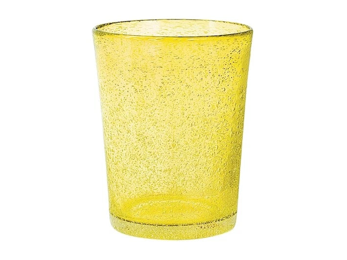 confezione 6 bicchieri bibita giada in vetro giallo cl 46H&H