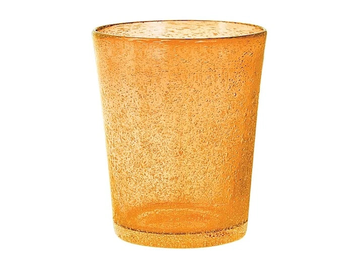 Confezione 6 bicchieri bibita giada in vetro arancio chiaro cl 46H&H