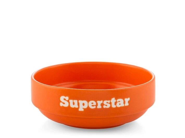 Coppetta in Ceramica Arancione 13 cm - Scritta "Superstar"H&H