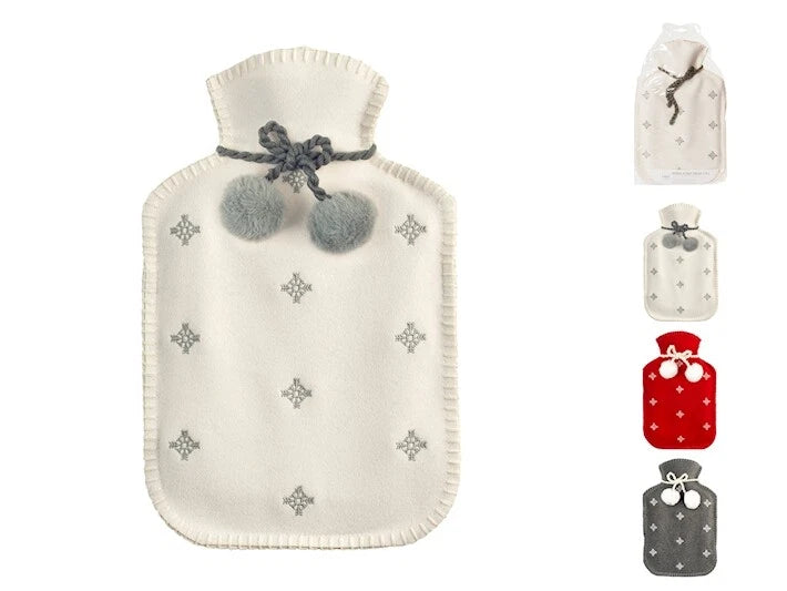 Borsa acqua calda 1 pezzo in gomma bilamellata con copri borsa in feltro 1,8 LTH&H